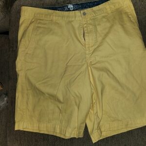 Classic Yellow Men's Flat Front Shorts